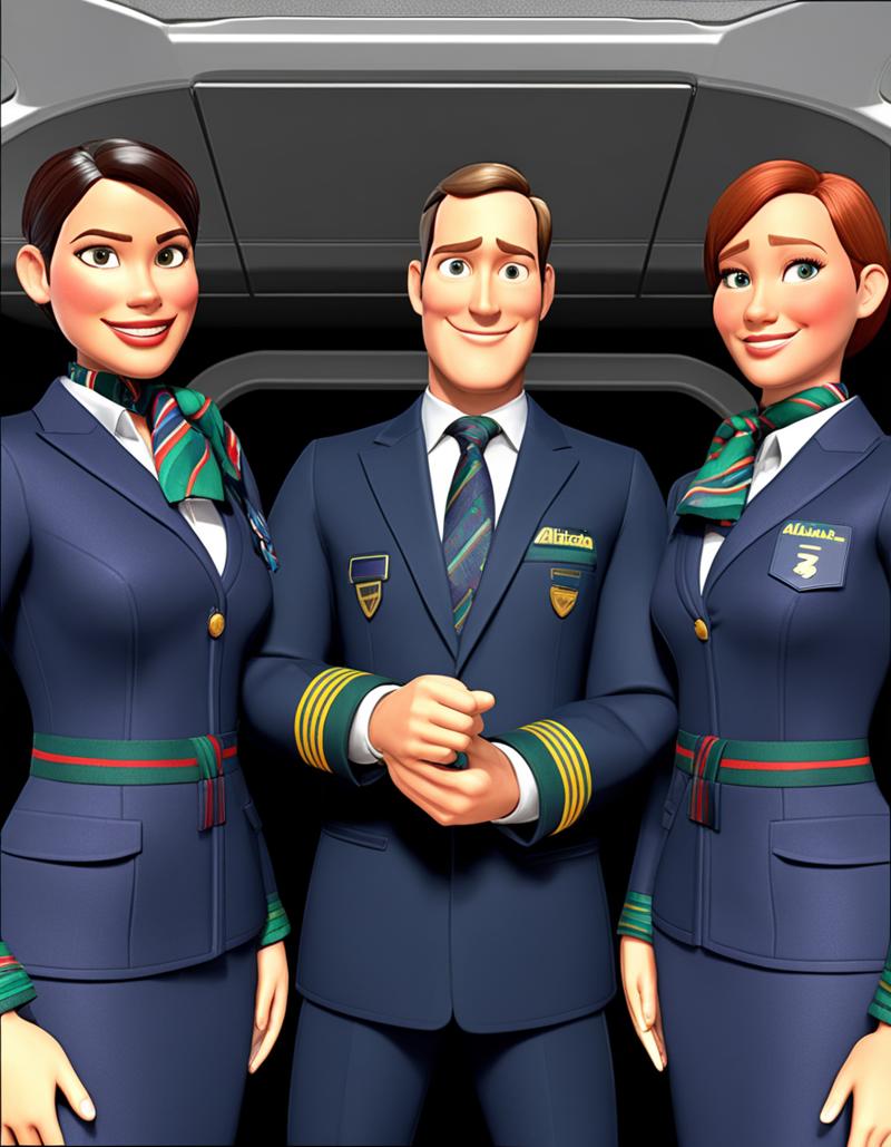 02861-1687757519-((a pixar 3d render made with unreal engine of a group of three women and a man standing in front of a plane, alitalia_woman_jac.png